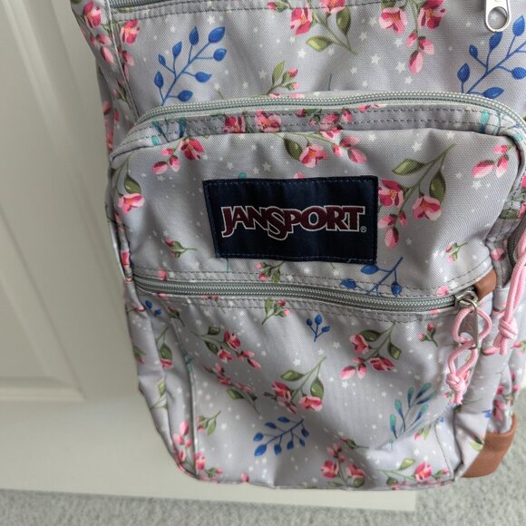 JanSport Structured Backpack - FLoral and light gray - Picture 4 of 5